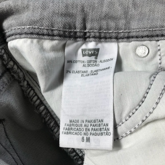 Levi’s Demi Curve Gray Jeans Size 5 - Picture 2 of 3